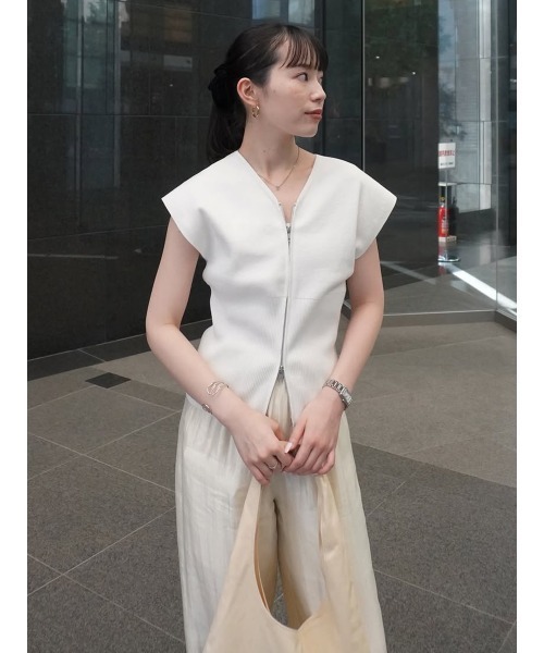 トップス MANOF Knit Tops ZIP UP KNIT TOPS（その他トップス）｜MANOF（マノフ）のファッション