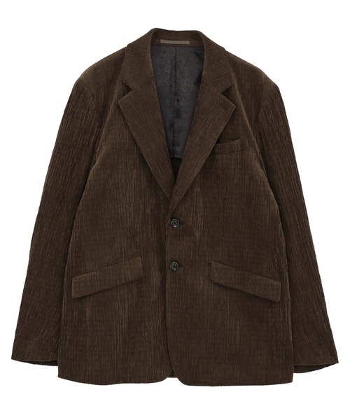 シャーリングコーデュロイジャケット＜ストレッチ＞（テーラード