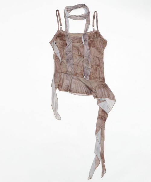 dispark（ディスパーク）の「DISPARK/タイダイシアーサイドフリルキャミ（キャミソール・レディース・グレー/ブラウン・FREE）」の18枚目の写真