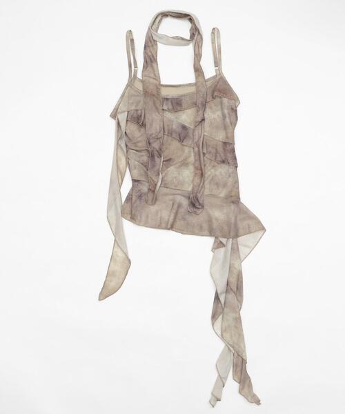 dispark（ディスパーク）の「DISPARK/タイダイシアーサイドフリルキャミ（キャミソール・レディース・グレー/ブラウン・FREE）」の17枚目の写真