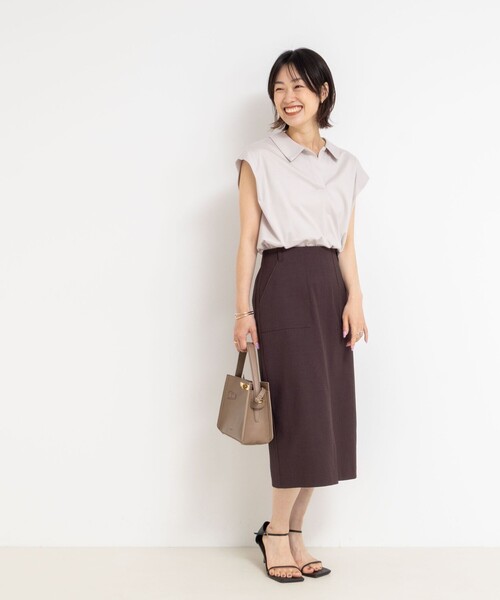 NOLLEY’S（ノーリーズ）の「ポロ衿プルオーバーカットソー（Tシャツ/カットソー・レディース・ベージュ/ブラック/ボルドー・38）」の17枚目の写真