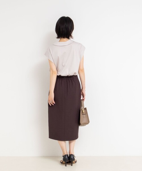 NOLLEY’S（ノーリーズ）の「ポロ衿プルオーバーカットソー（Tシャツ/カットソー・レディース・ベージュ/ブラック/ボルドー・38）」の19枚目の写真