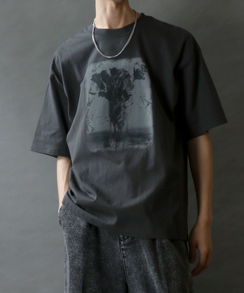 セール】Vintage Like Flower Print T-Shirt/ヴィンテージライク