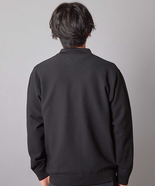 UNION STATION（ユニオンステーション）の「ハイゲージポリエステルニットシャツ（カーディガン/ボレロ・メンズ・グリーン/ブラウン/ベージュ/ブラック・L/M）」の7枚目の写真