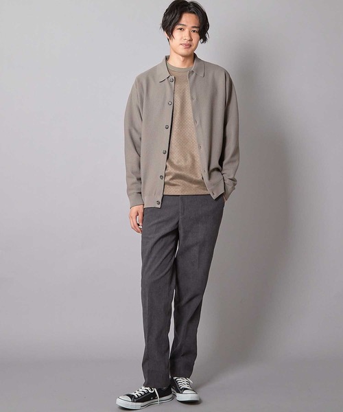 UNION STATION（ユニオンステーション）の「ハイゲージポリエステルニットシャツ（カーディガン/ボレロ・メンズ・グリーン/ブラウン/ベージュ/ブラック・L/M）」の15枚目の写真