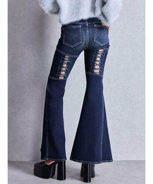 新品 完売品 ハイウエスト フレア デニム スタイルアップ ジェイダ エモダ 新品 完売品 ハイウエスト フレア デニム スタイルアップ