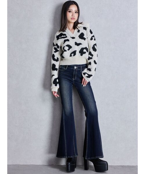 d.i.a./新品タグ付きレースアップフレアデニムパンツ/ブラックMダイヤダイア d.i.a./新品タグ付きレースアップフレアデニムパンツ/ブラックMダイヤ