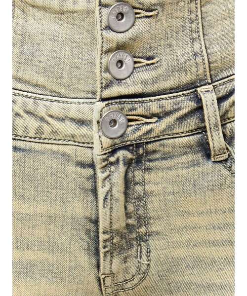 GYDA（ジェイダ）の「ハイウエストボタンBACKレースアップフレアデニムパンツ（デニムパンツ・レディース・ライトブルー/インディゴブルー・X-SMALL/SMALL/MEDIUM）」の16枚目の写真