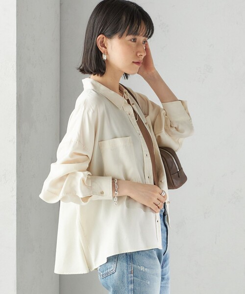 セール】〈手洗い可能〉セルロース ツイル 羽織 シャツ（シャツ