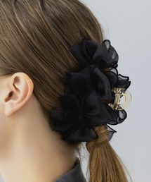 LA MUe（ラミュー）の「【LA MUE】シアーリボンバンスクリップ（バレッタ/ヘアクリップ）」