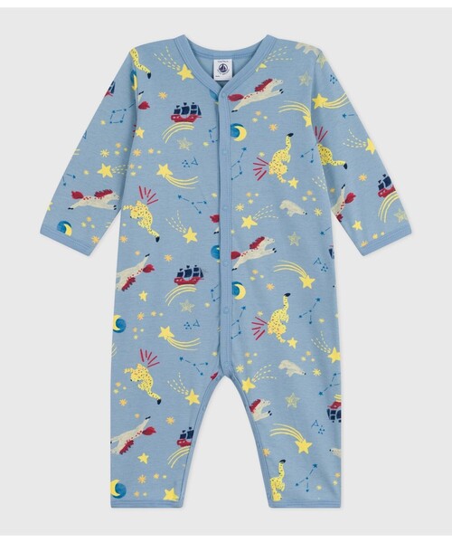 PETIT BATEAU(プチバトー)の「足なしロンパース(ロンパース・キッズ・ホワイト×ピンク/ライトブルー・3MONTH/6MONTH/12MONTH)」の4枚目の写真