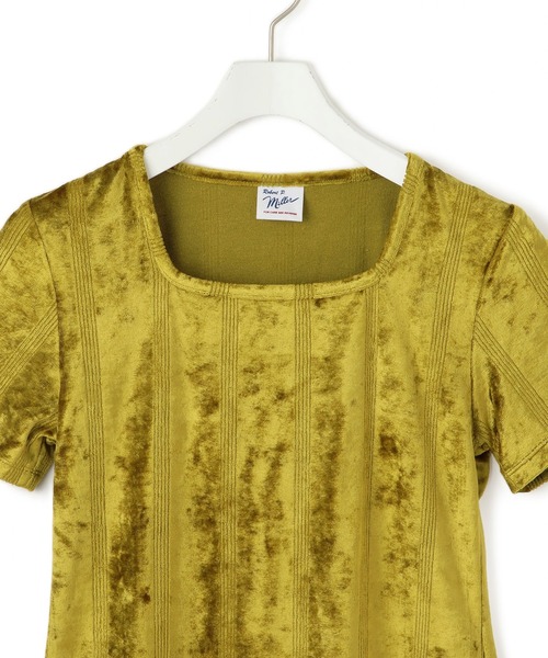 【Miller for ADAM ET ROPE'】別注 ベロアスクエアTee ADAM ET ROPE'｜【Miller for ADAM ET ROPE'】別注 ベロア