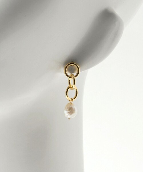 リング＆淡水パール ピアス（ピアス（両耳用））｜green label