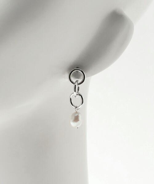 リング＆淡水パール ピアス（ピアス（両耳用））｜green label