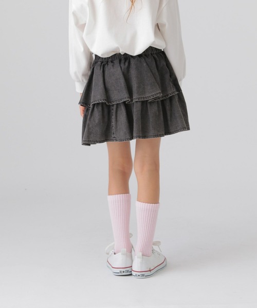 セール】デニムフリルスカート/T/575734（デニムスカート）｜GLOBAL