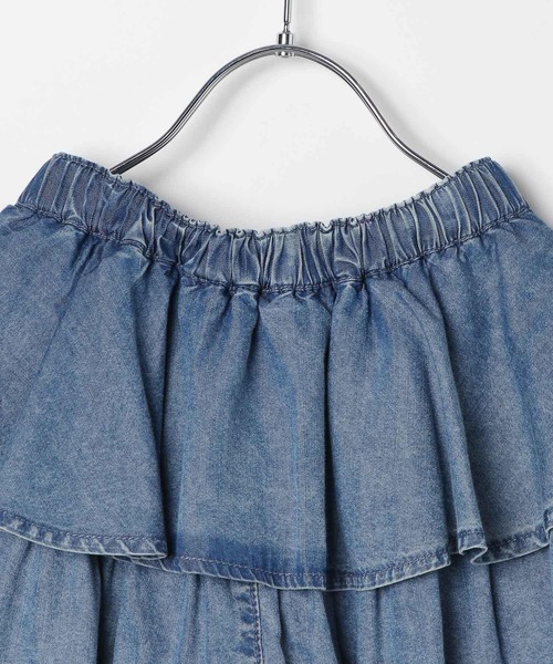 セール】デニムフリルスカート/T/575734（デニムスカート）｜GLOBAL