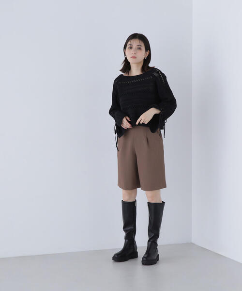 ニット セーター リボンスリーブニット レディース NATURAL BEAUTY BASIC ニット セーター リボンスリーブニット