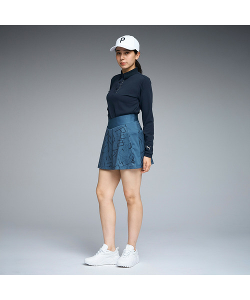 PUMA（プーマ）の「PUMA プーマ ウィメンズ ゴルフ シャドウキャット ジク フレア スカート（スカート・レディース・インディゴブルー/ブラック・LARGE/MEDIUM/SMALL/X-LARGE）」の11枚目の写真