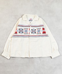 ネイティブ柄コールテンシャツジャケット
