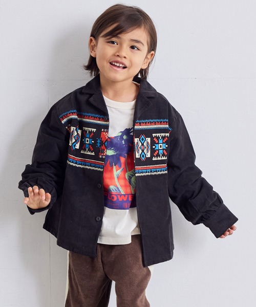 セール】ネイティブ柄コールテンシャツジャケット（シャツ/ブラウス