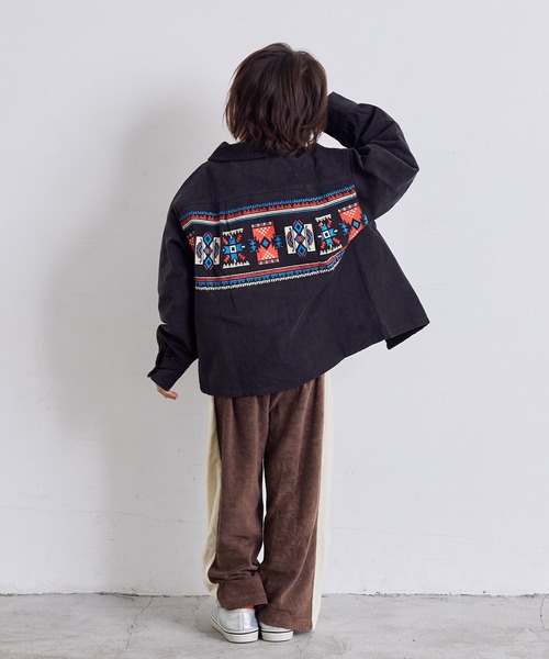 MARKEY'S(マーキーズ)の「ネイティブ柄コールテンシャツジャケット(シャツ/ブラウス・キッズ・オフホワイト/チャコール・100/140/130/120/110/90/150)」の12枚目の写真