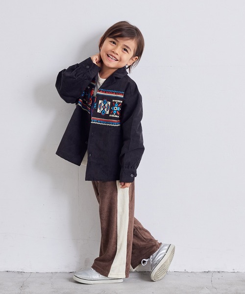 MARKEY'S(マーキーズ)の「ネイティブ柄コールテンシャツジャケット(シャツ/ブラウス・キッズ・オフホワイト/チャコール・100/140/130/120/110/90/150)」の9枚目の写真