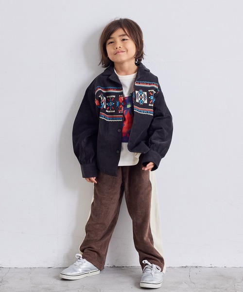 MARKEY'S(マーキーズ)の「ネイティブ柄コールテンシャツジャケット(シャツ/ブラウス・キッズ・オフホワイト/チャコール・100/140/130/120/110/90/150)」の10枚目の写真