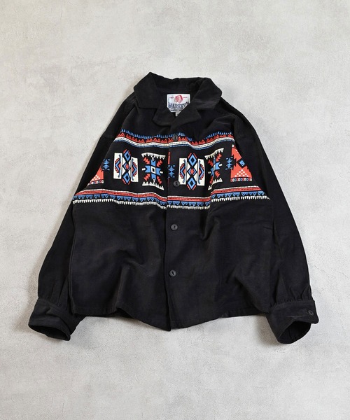 MARKEY'S(マーキーズ)の「ネイティブ柄コールテンシャツジャケット(シャツ/ブラウス・キッズ・オフホワイト/チャコール・100/140/130/120/110/90/150)」の4枚目の写真