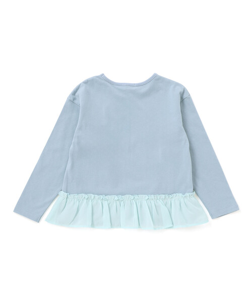 Noeil aime BeBe(ノイユエイムベベ)の「ウサギプリント裾フリル天竺長袖Tシャツ(80~130cm)(Tシャツ/カットソー・キッズ・ブルー/ピンク・120cm/130cm/100cm/110cm/90cm/80cm)」の11枚目の写真