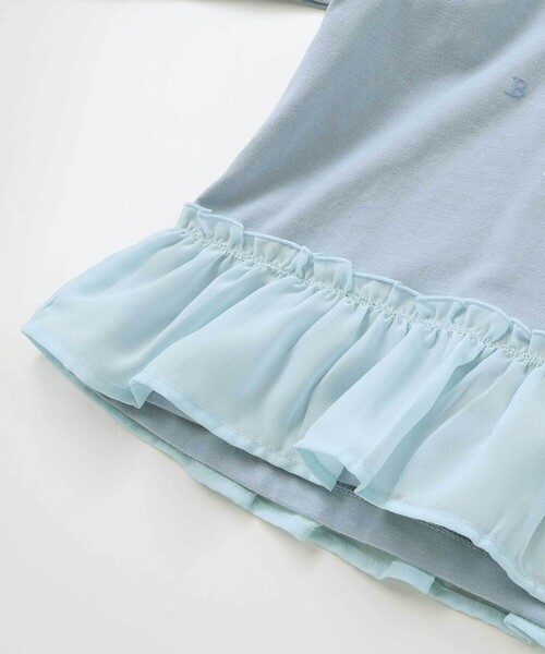 Noeil aime BeBe(ノイユエイムベベ)の「ウサギプリント裾フリル天竺長袖Tシャツ(80~130cm)(Tシャツ/カットソー・キッズ・ブルー/ピンク・120cm/130cm/100cm/110cm/90cm/80cm)」の16枚目の写真