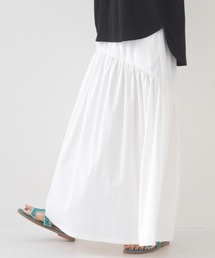 OMNES | ナイロン リップストップギャザー切替ロングスカート(スカート)