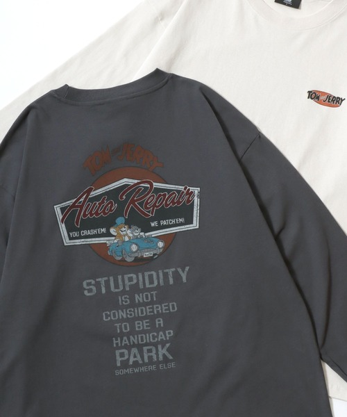 Tom&Jerry(トムアンドジェリー)の「Tom&Jerry/トムとジェリー オーバーサイズ ヴィンテージライク ロンT 長袖Tシャツ(Tシャツ/カットソー・レディース・ホワイト系その他2/ブラック系その他2/ホワイト系その他/ブラック系その他・L/LL/M)」の4枚目の写真