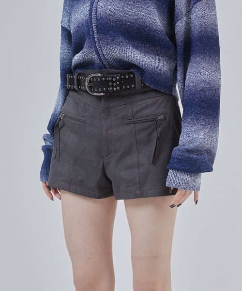 ENVYM（アンビー）の「スウェードショートパンツ（その他パンツ・レディース・グレー/ベージュ・FREE）」の2枚目の写真