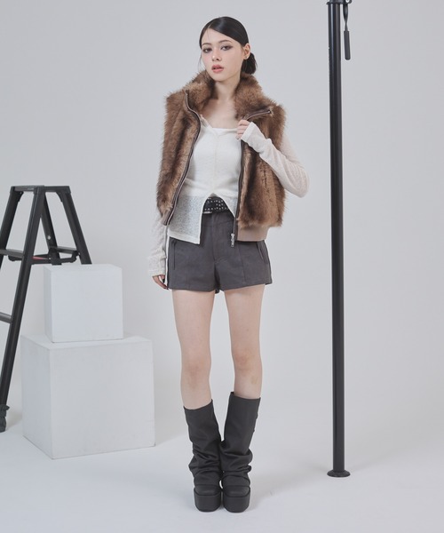 ENVYM（アンビー）の「スウェードショートパンツ（その他パンツ・レディース・グレー/ベージュ・FREE）」の21枚目の写真