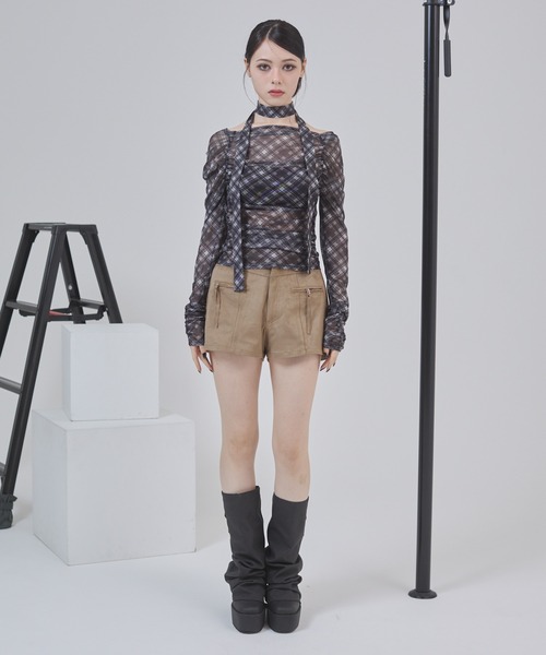 ENVYM（アンビー）の「スウェードショートパンツ（その他パンツ・レディース・グレー/ベージュ・FREE）」の16枚目の写真