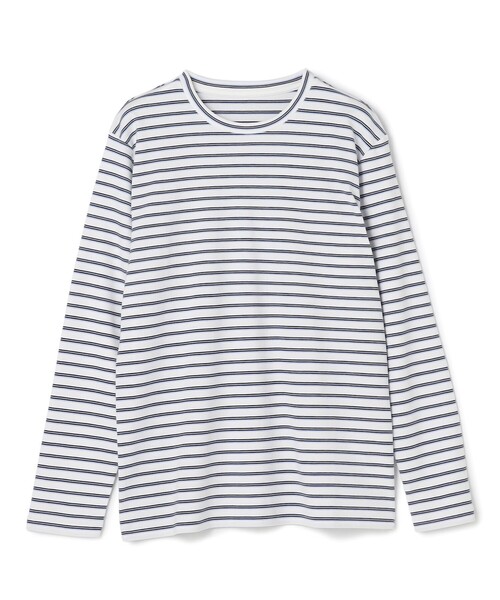 UNFILO(アンフィーロ)の「コットンスムース レイヤードインナー(Tシャツ/カットソー・レディース・ネイビー系2/ブラック系1/ホワイト系・SMALL/MEDIUM/LARGE)」の3枚目の写真
