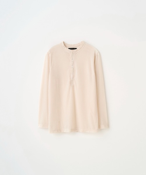 Juha(ユハ)の「SHEER VELOUR SKIN HENLEY(Tシャツ/カットソー・メンズ・ブラック/ナチュラル・3/4)」の11枚目の写真