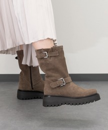 CORSO ROMA,9 | 【CORSO ROMA 9】ラウンドトウ厚底エンジニアブーツ(W53011)(ブーツ)