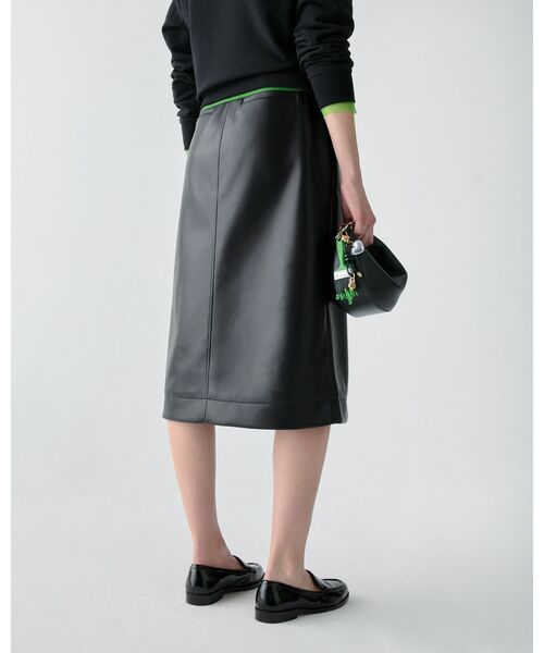 kate spade new york（ケイトスペード ニューヨーク）の「フォー ナッパ ミディ スカート（スカート・レディース・ブラック・4/2/0）」の4枚目の写真