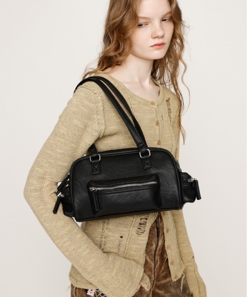 SLY（スライ）の「ZIP PK SHOULDER BAG ジップ ポケット ショルダーバッグ（ショルダーバッグ・レディース・ブラック/ライトピンク/ライトブルー/キャメル・FREE）」の14枚目の写真