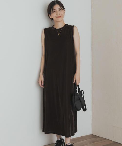 URBAN RESEARCH DOORS（アーバンリサーチドアーズ）の「シアーベロアワンピース（ワンピース・レディース・ブラウン/ブラック・MEDIUM）」の8枚目の写真