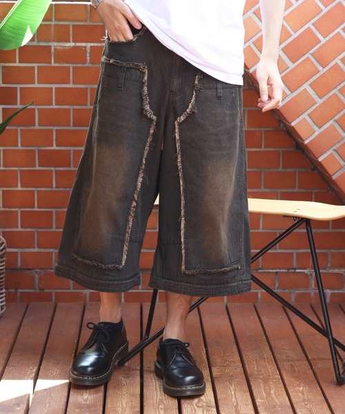 ８(eight)（エイト）の「2WAY ワイドカーゴパンツ（カーゴパンツ・メンズ・ブラック/グリーン・MEDIUM/LARGE）」の8枚目の写真