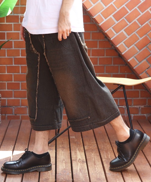 ８(eight)（エイト）の「2WAY ワイドカーゴパンツ（カーゴパンツ・メンズ・ブラック/グリーン・MEDIUM/LARGE）」の9枚目の写真