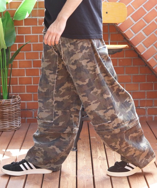 ８(eight)（エイト）の「2WAY ワイドカーゴパンツ（カーゴパンツ・メンズ・ブラック/グリーン・MEDIUM/LARGE）」の19枚目の写真