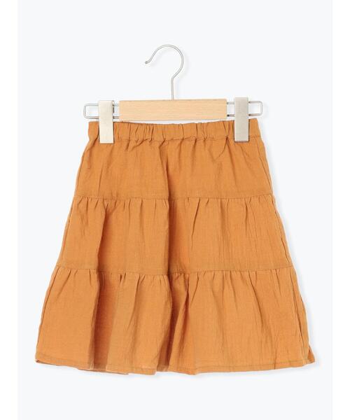 Samansa Mos2 Lagom（サマンサモスモスラーゴム）の「ティアードスカート（スカート・キッズ・キャメル/キナリ・特(XL)/大(L)/中(M)/小(S)）」の2枚目の写真