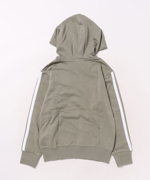 adidas(アディダス)の「adidas/アディダス プルオーバー パーカー キッズ エッセンシャルズ スリーストライプス フレンチテリー KLJ43(パーカー・キッズ・ブラック×ホワイト/グレー×ホワイト・160cm/150cm/140cm/130cm)」の3枚目の写真