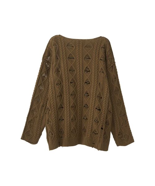 [完売品] ヒステリックグラマー　クラッシュセーター　ニット　ヒスガール　y2k HYSTERIC GLAMOUR（ヒステリックグラマー）の「LOGO刺繍 クラッシュ