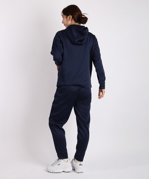 フィラ　レースのセットアップ　ネイビー FILA フィラ ジャージ レディース 上下 セットアップ 運動着 長袖