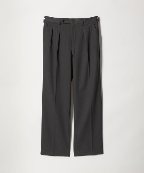 info. BEAUTY&YOUTH(インフォビューティアンドユース)の「【マルチサイズ】ルーズ タック テーラード パンツ(スラックス・メンズ・ブラック×ホワイト/チャコールグレー/ブラック/ネイビー×ホワイト/グレー系その他2/ネイビー・マルチサイズ)」の4枚目の写真