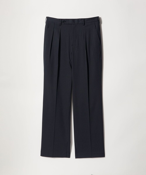 info. BEAUTY&YOUTH(インフォビューティアンドユース)の「【マルチサイズ】ルーズ タック テーラード パンツ(スラックス・メンズ・ブラック×ホワイト/チャコールグレー/ブラック/ネイビー×ホワイト/グレー系その他2/ネイビー・マルチサイズ)」の6枚目の写真